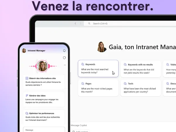 Désormais intégré avec Gaia, votre nouvelle Intranet Manager