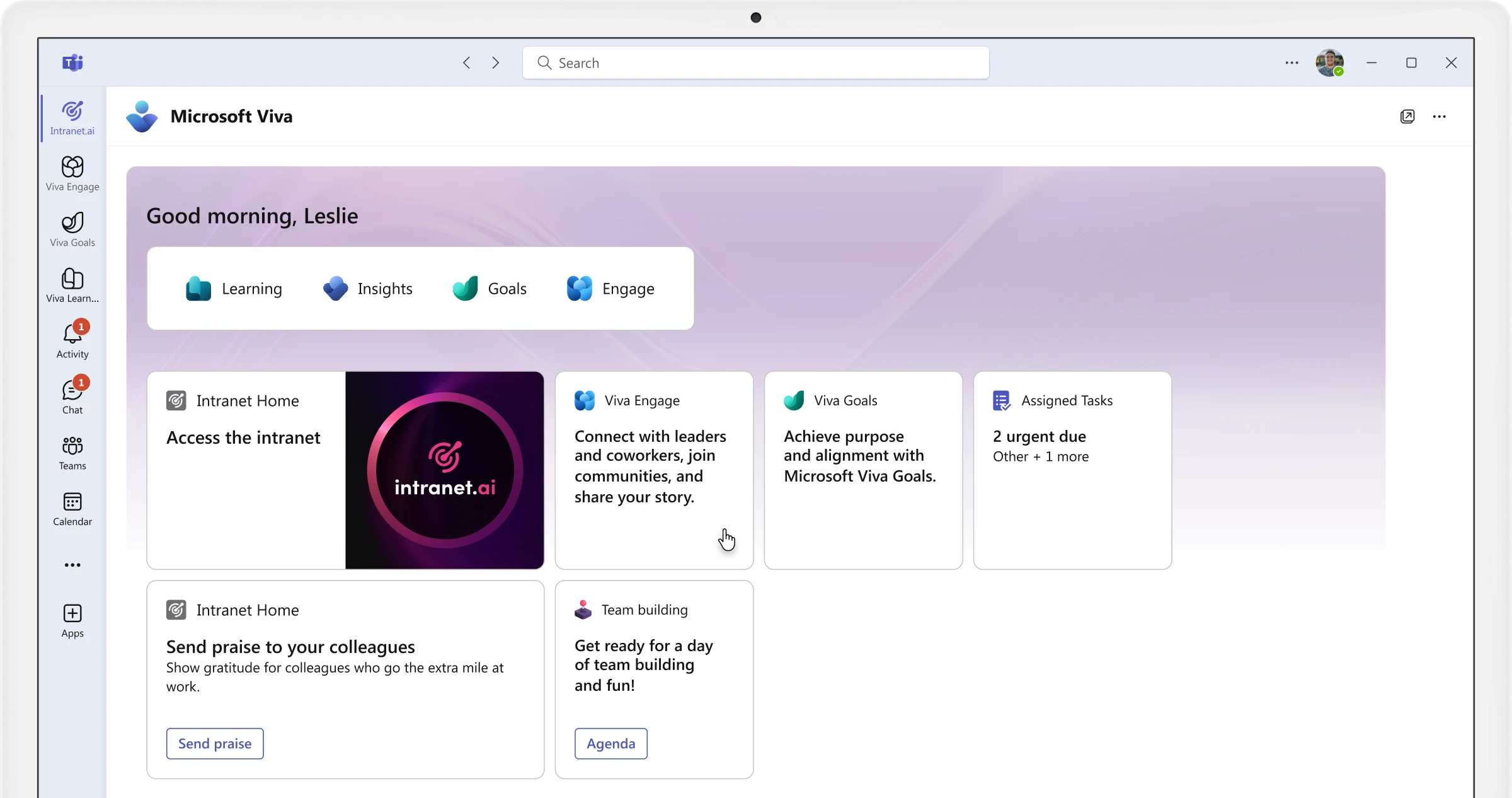 Integration mit Microsoft Viva