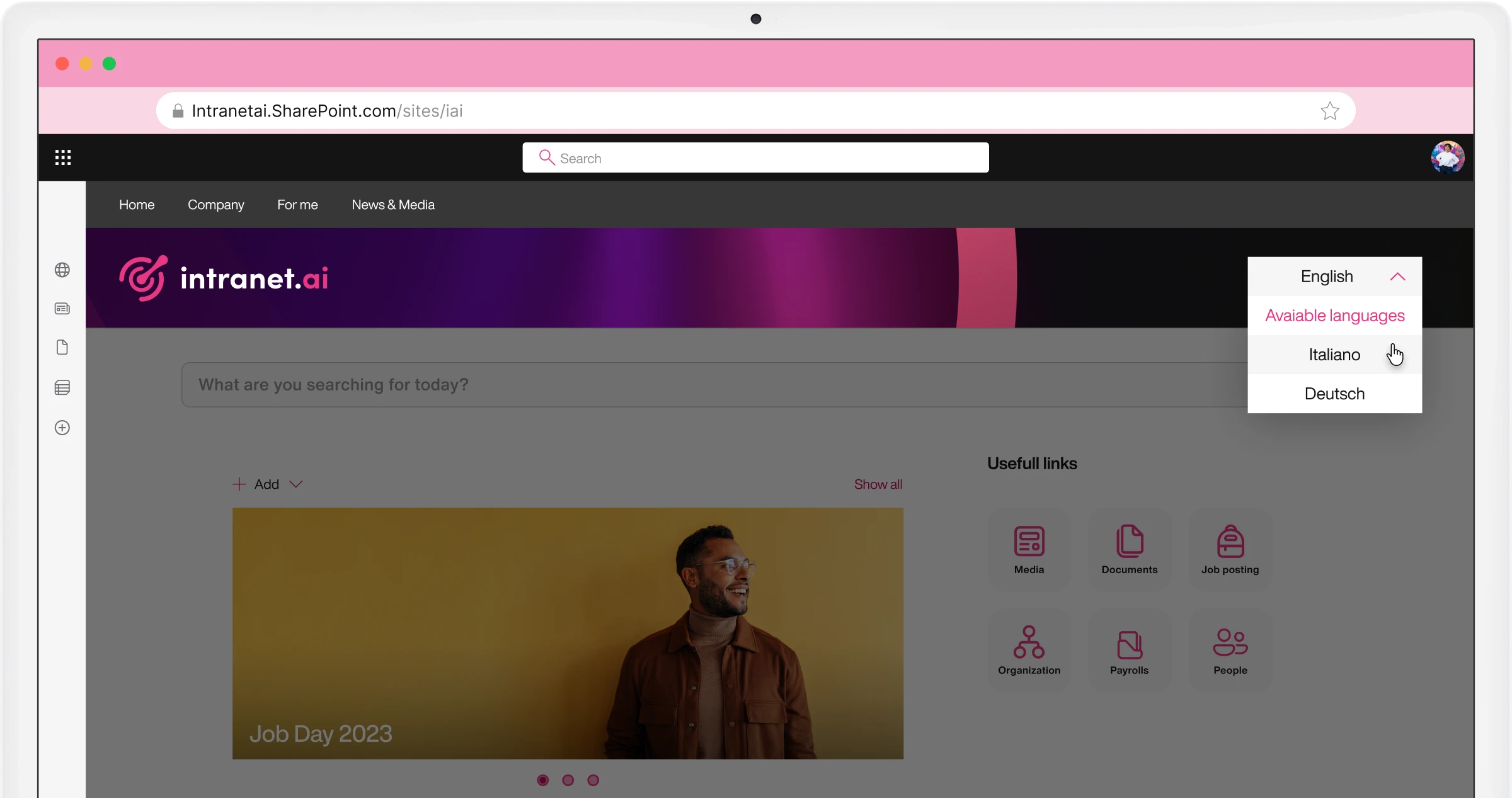 Mehrsprachiges Intranet