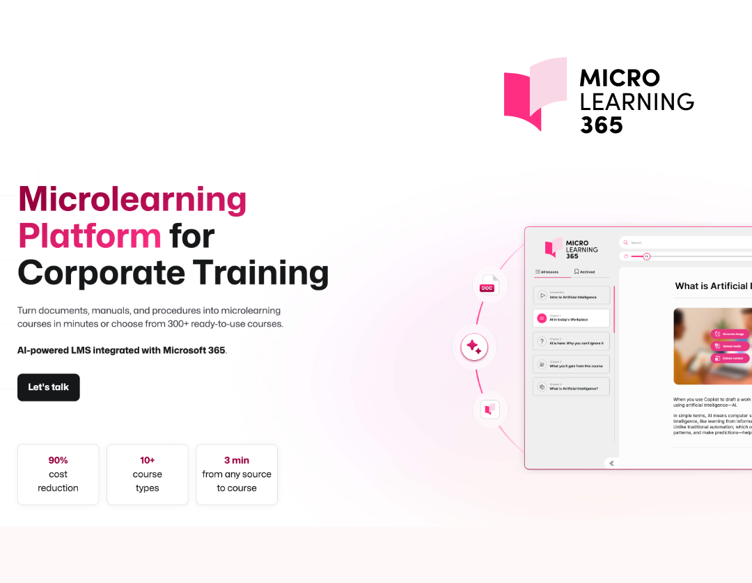 microlearning365 — ready-made microlearning platform for Microsoft 365