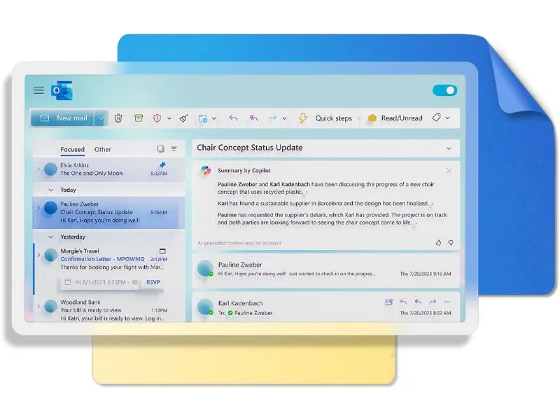 Integration von Microsoft 365 Copilot in Outlook