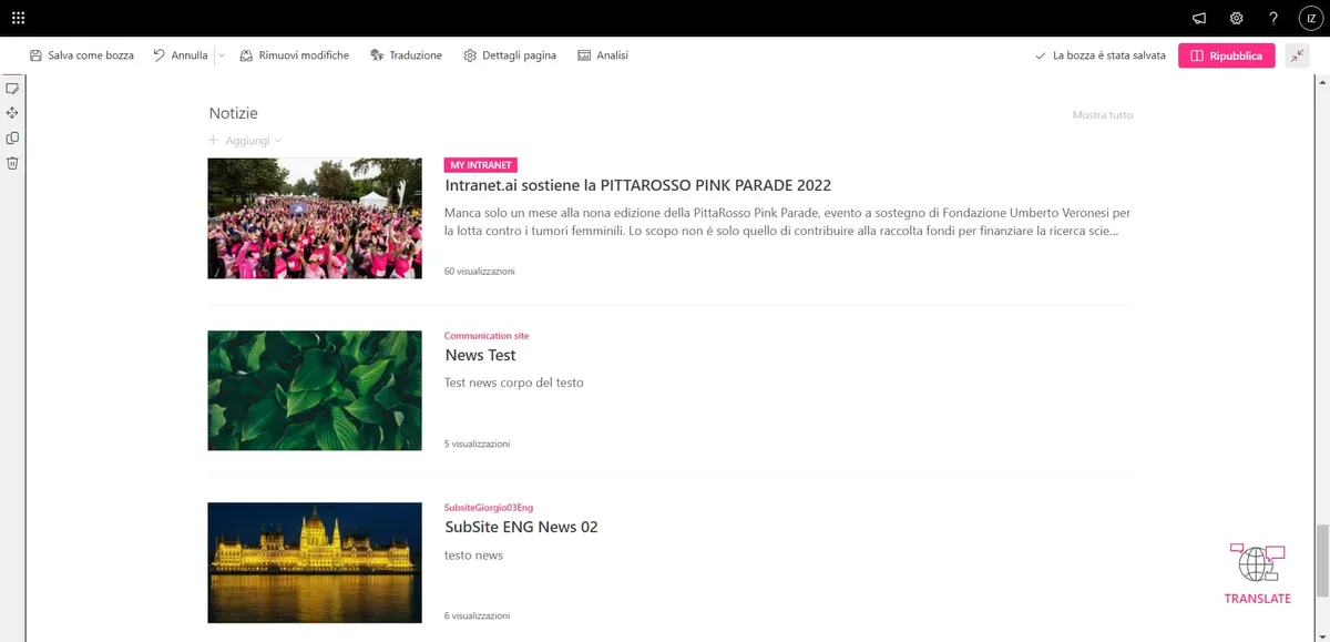 Mise en page des news sous forme de listes