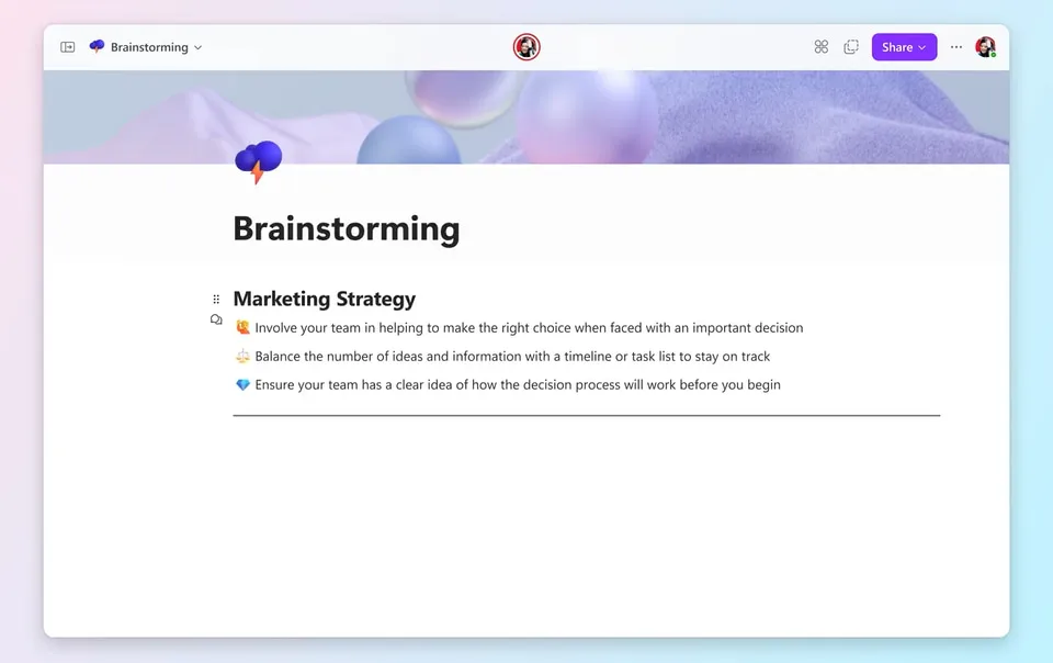 Einen Text gemeinsam mit Kollegen in Microsoft Loop schreiben