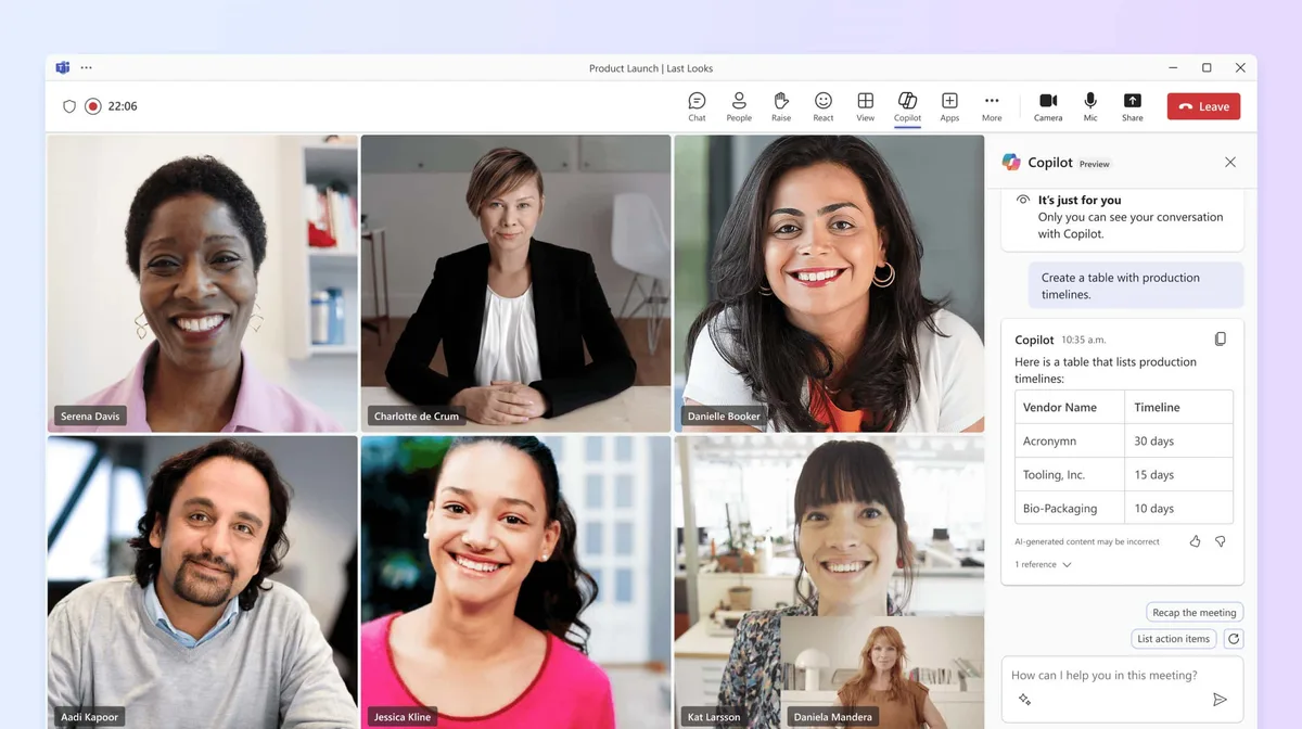 Gestire le informazioni condivise in riunione con Copilot in Teams