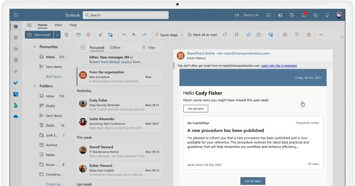 Automatische Verteilung der veröffentlichten Dokumente im SharePoint-Intranet von intranet.ai