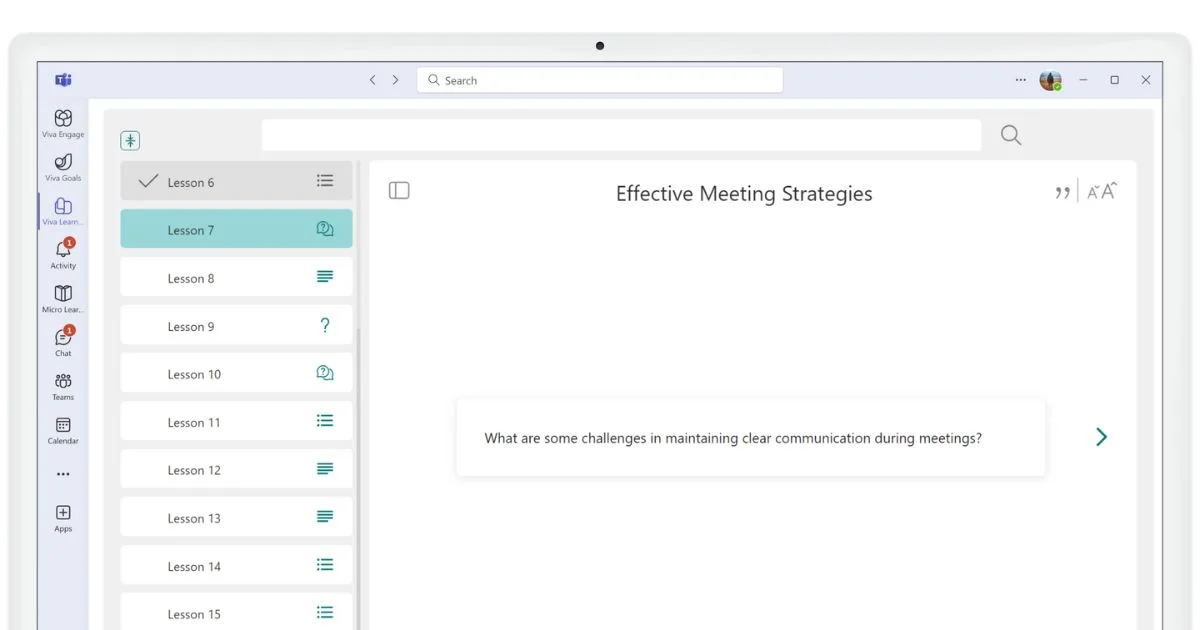 Ejemplo de tarjeta didáctica en Microlearning de intranet.ai