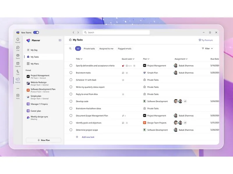 Acceso a Microsoft Planner en la aplicación de Teams