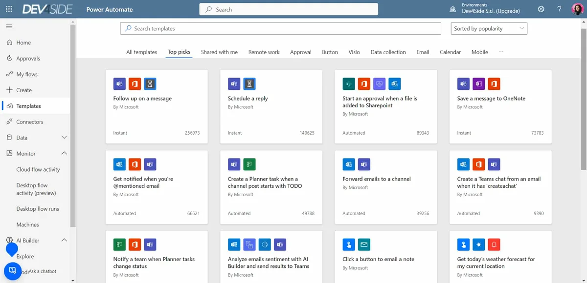 Integrazione Power Automate e intranet SharePoint