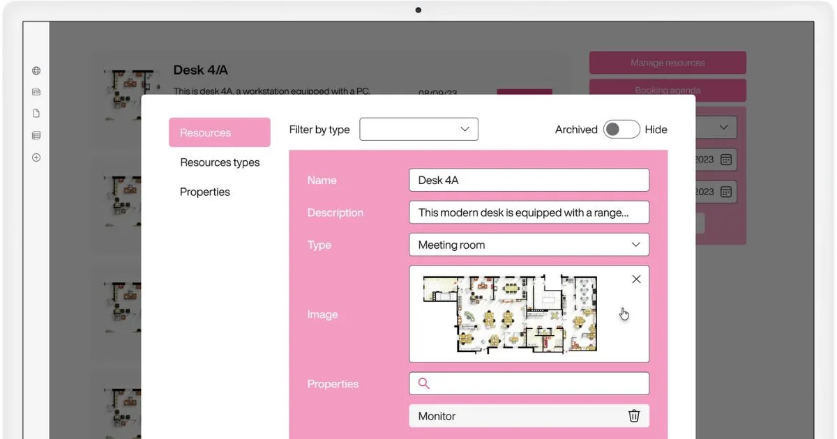 Details van Resource reservering van intranet.ai