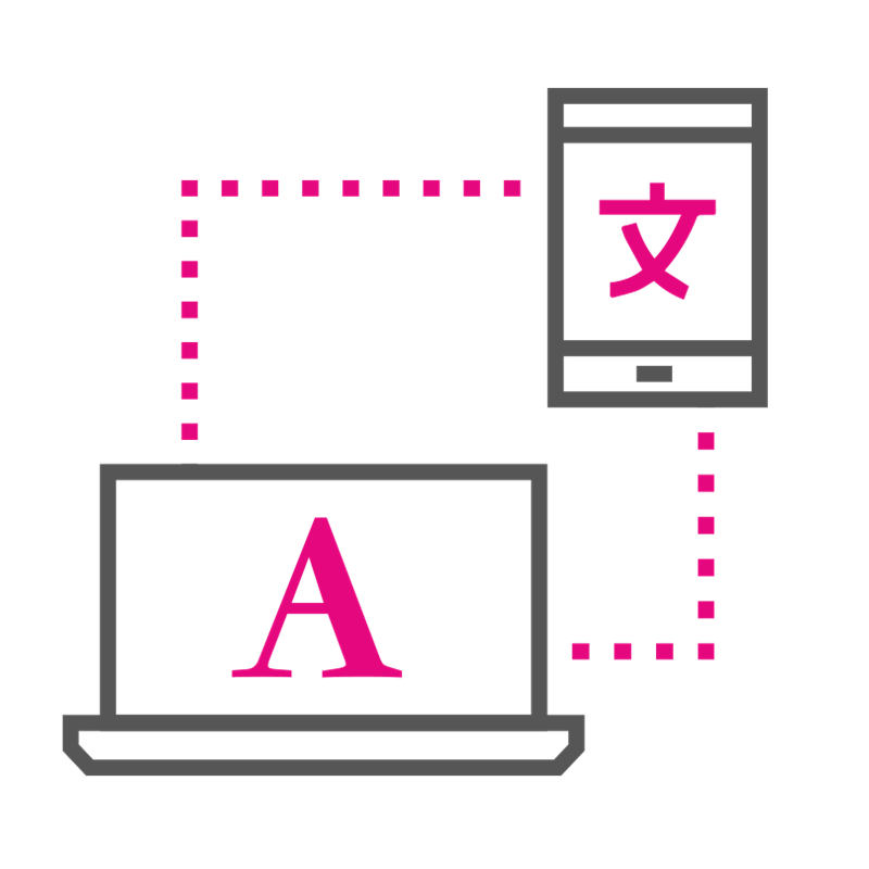 Display of content differentiated according to the utility, place and language