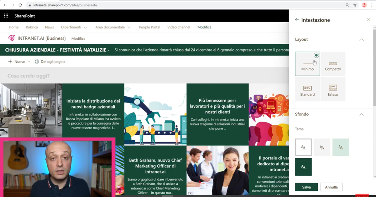 header sharepoint
