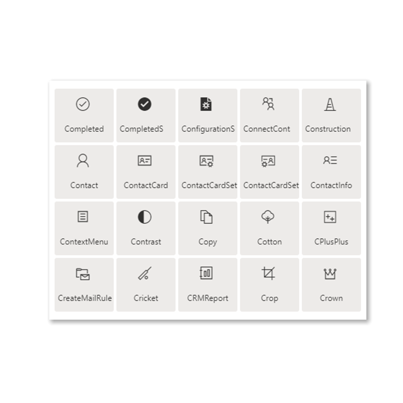 Más de 100 iconos disponibles