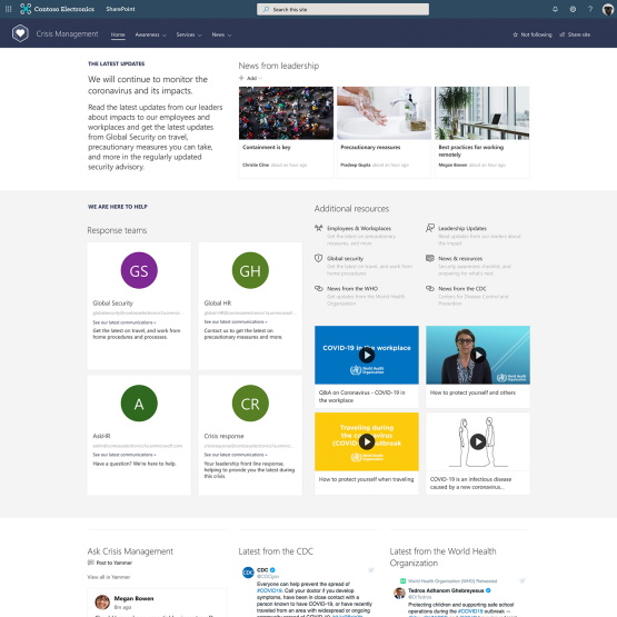 SharePoint template for your company intranet intranet ai