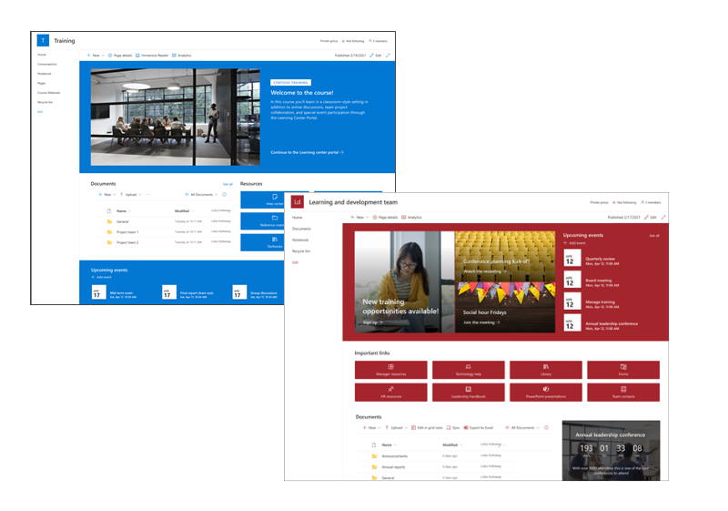 Sharepoint training site template
