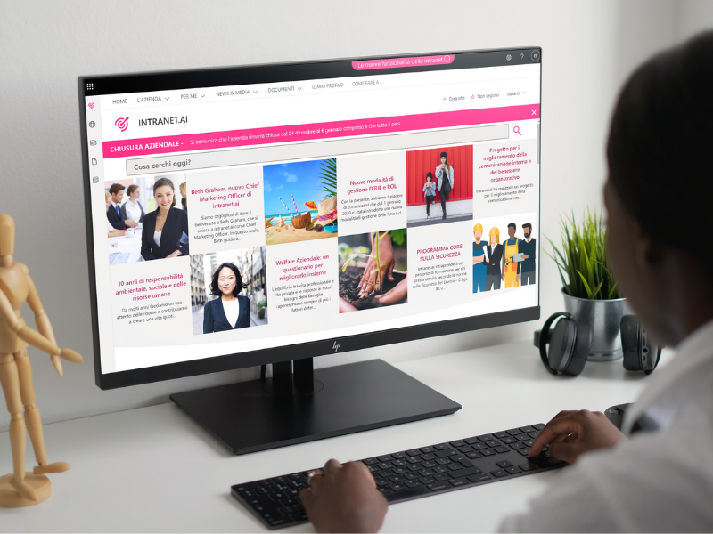 Schermata della intranet aziendale