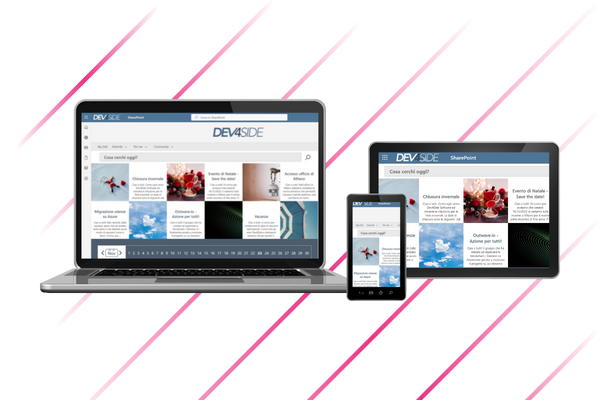 Intranet SharePoint nelle sue versioni desktop e mobile