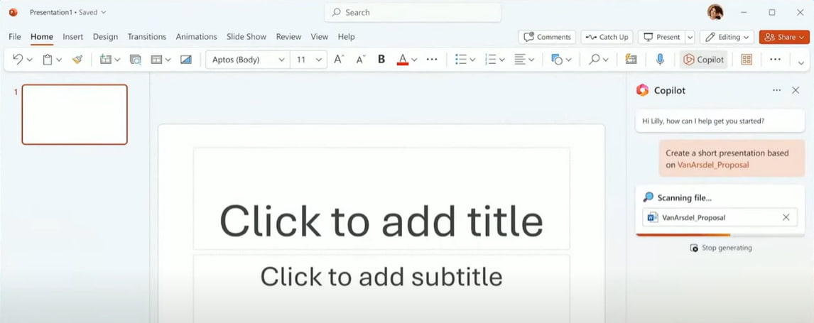 Generate a PPT presentation from a document