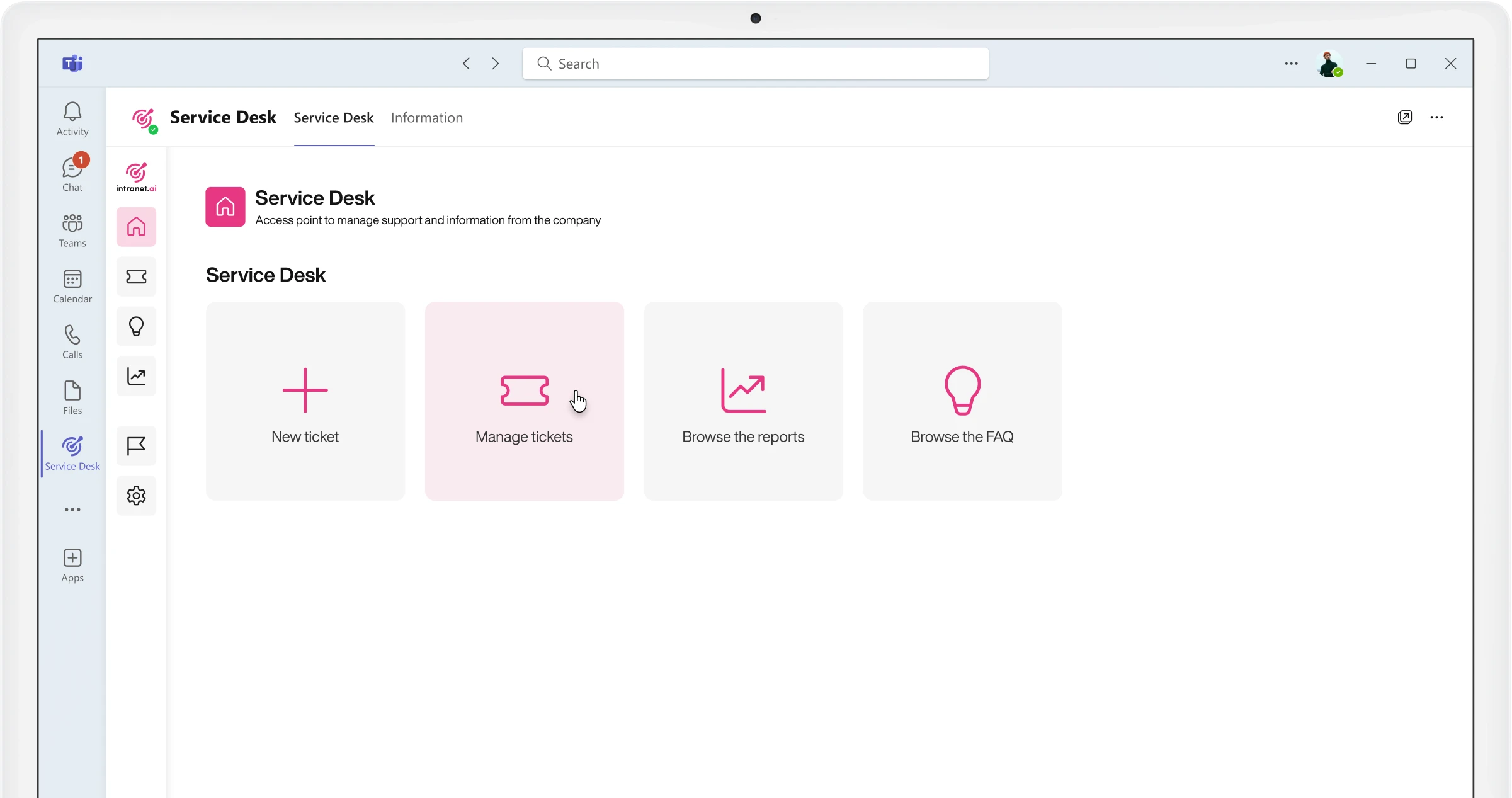 Ticketing-system via Teams