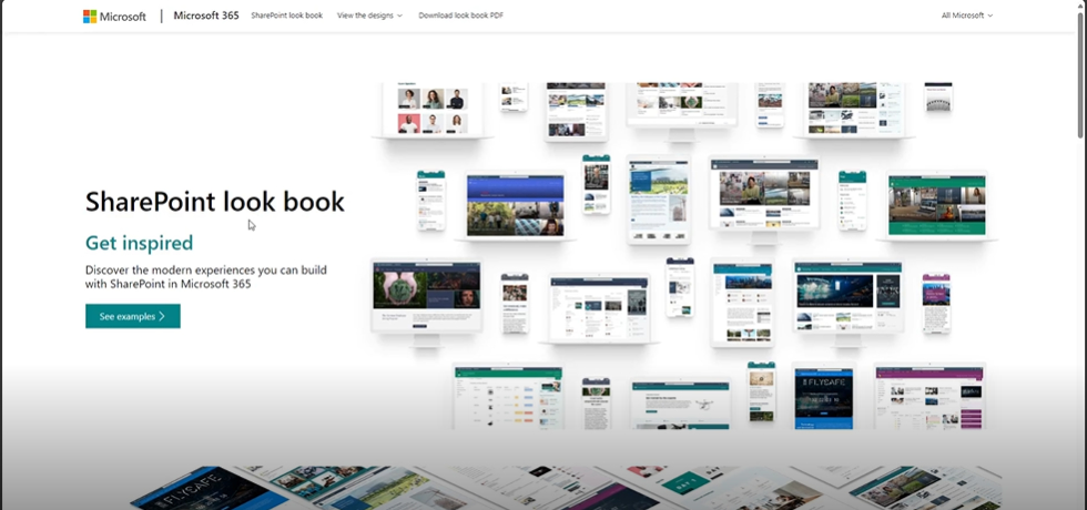 Home page of SharePoint Lookbook