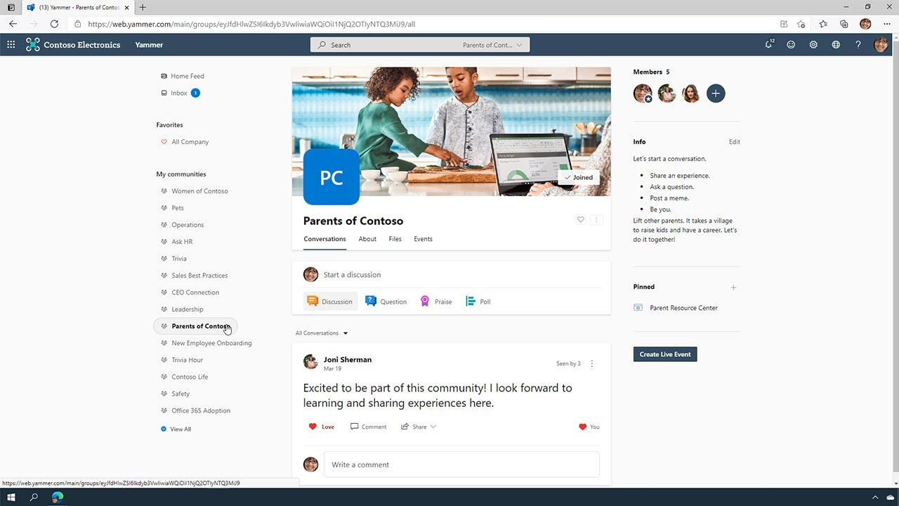 Community di Microsoft Yammer