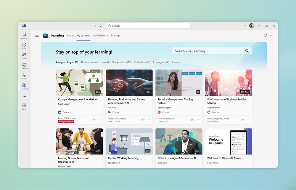Panoramica di Viva Learning in Microsoft Teams