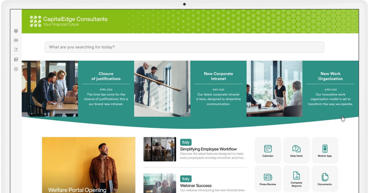 Beispiel eines SharePoint-Intranets, erstellt mit intranet.ai