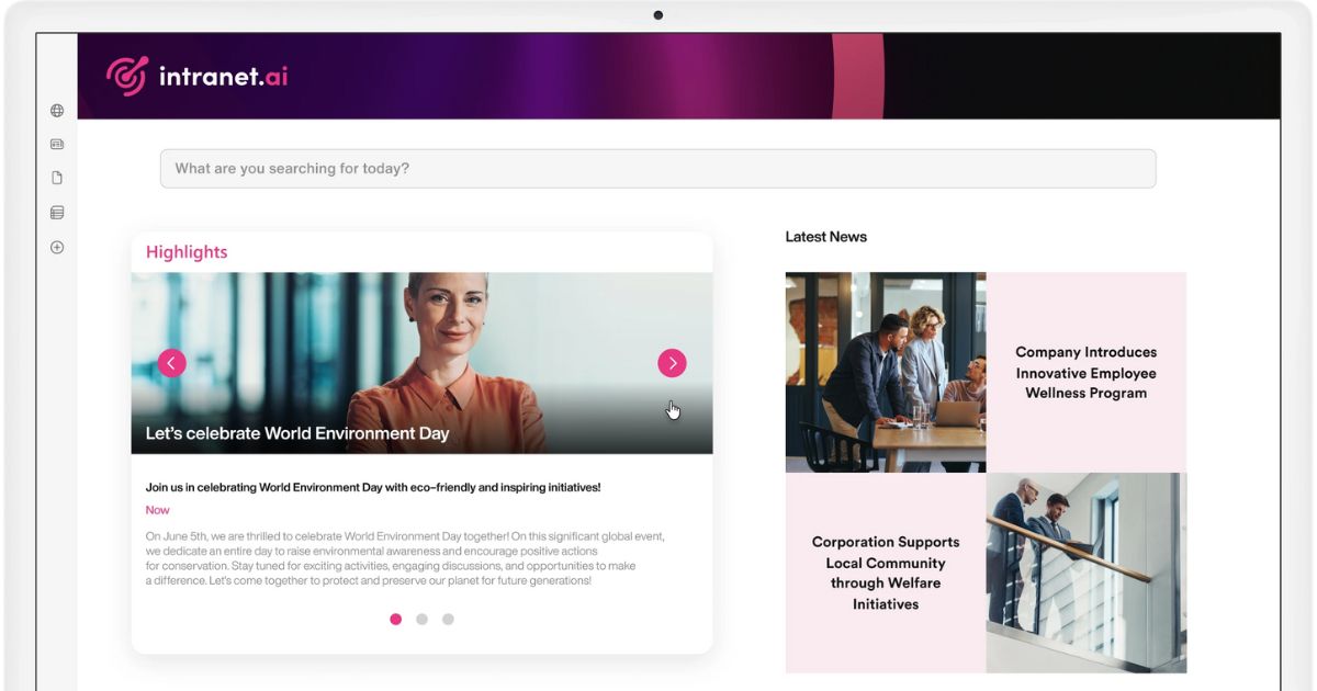 Creare comunicazioni moderne nella intranet SharePoint di intranet.ai