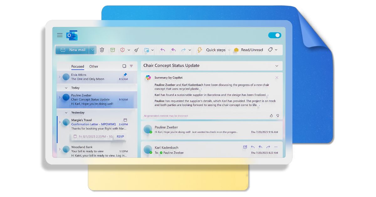 Generar un resumen del correo en Outlook con Copilot