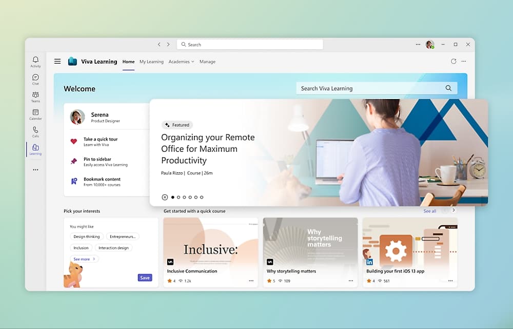 Panoramica dei corsi di formazione offerti da Microsoft Viva Learning