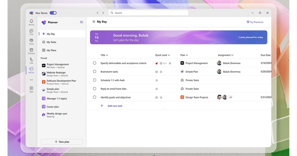 Gestire le attività personali e di team con Microsoft Planner
