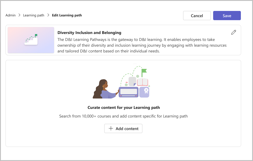 Creación de una ruta de aprendizaje en Microsoft Viva Learning