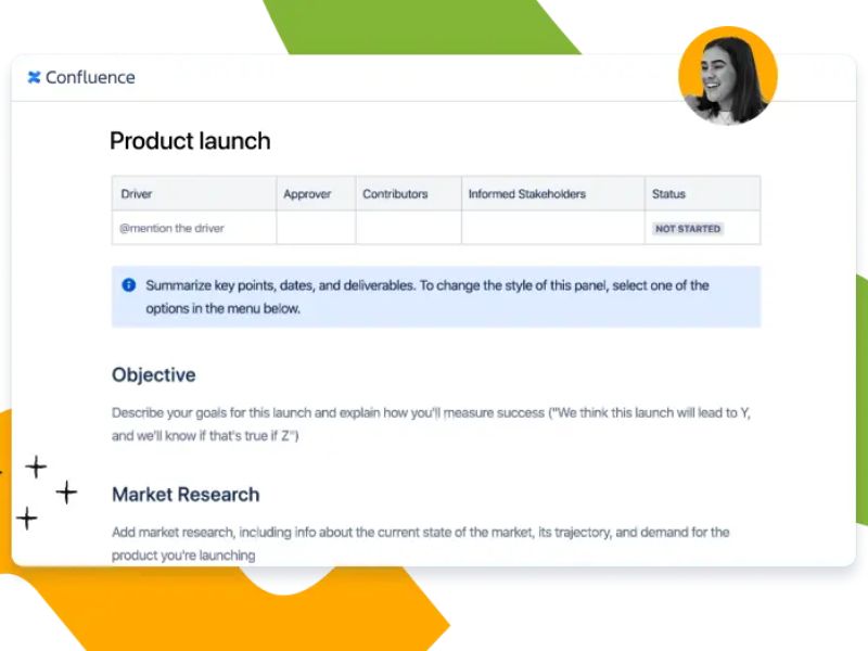 Gestire il lancio di un prodotto in Confluence